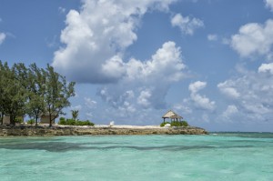 Hytte på stranden et sted i Caribien
