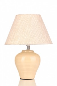 Standerlampe i beige farve