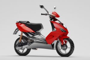 Ny rød scooter
